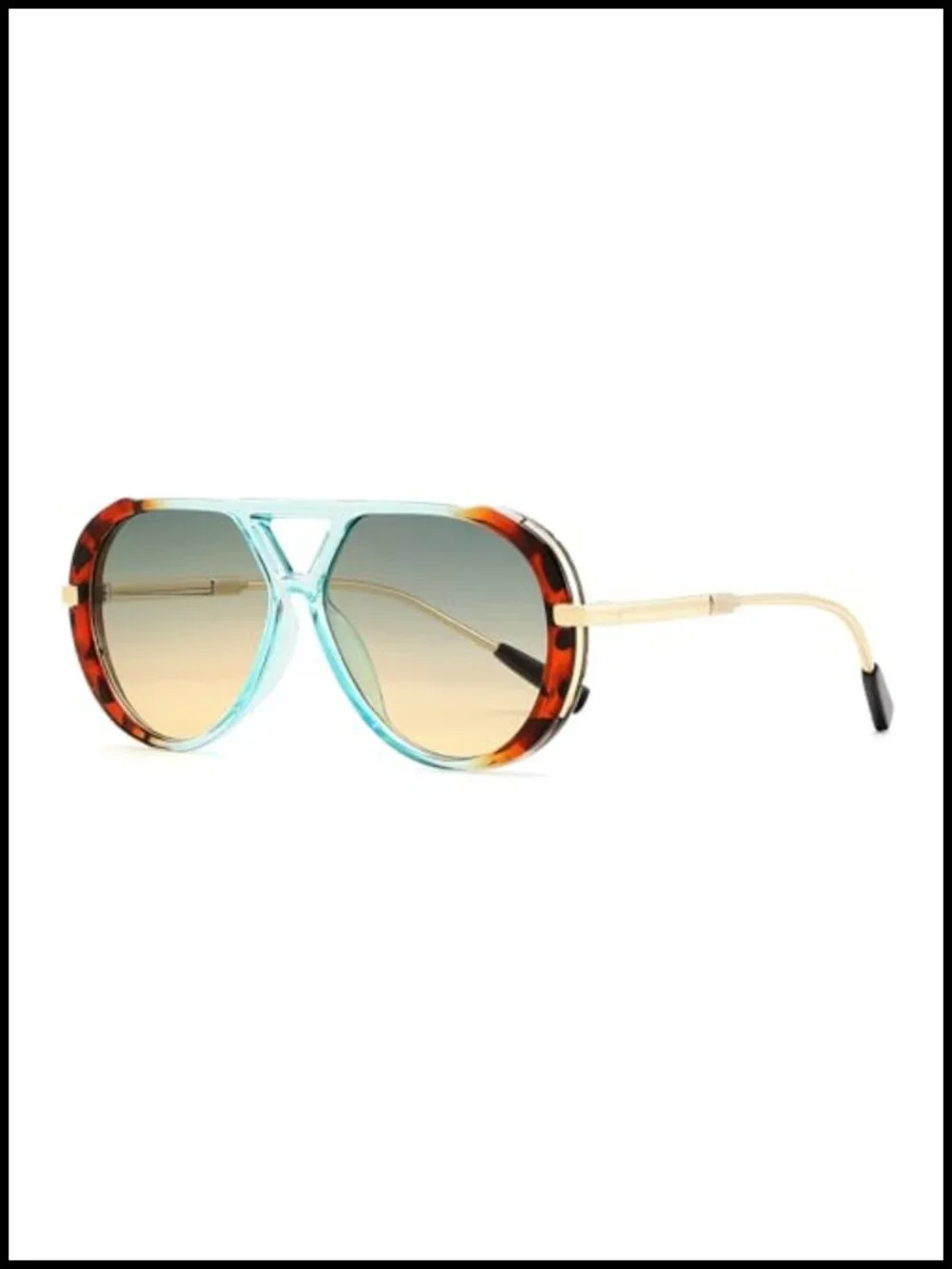 Retro Aviator Sunglasses for Women Men Vintage Metal Frame UV400 Protection